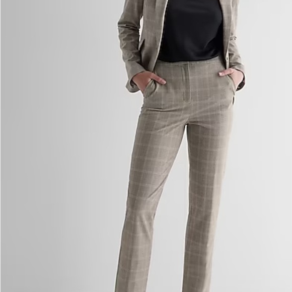 Express Editor Plaid Skinny High Rise Pant NWT Size 0L - Picture 6 of 11